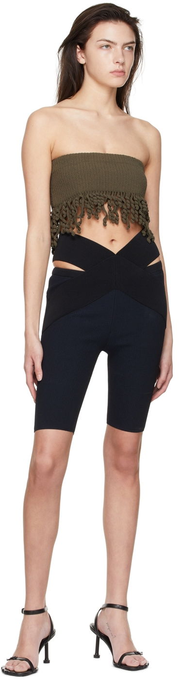 Majica brez rokavov Dion Lee Dion Lee Cotton Fringe Bandeau Zelena | A7572S22, 3