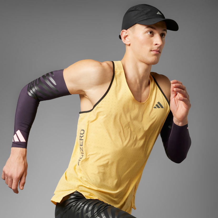 Majica brez rokavov adidas Performance Adizero Running Rumena | IW6107