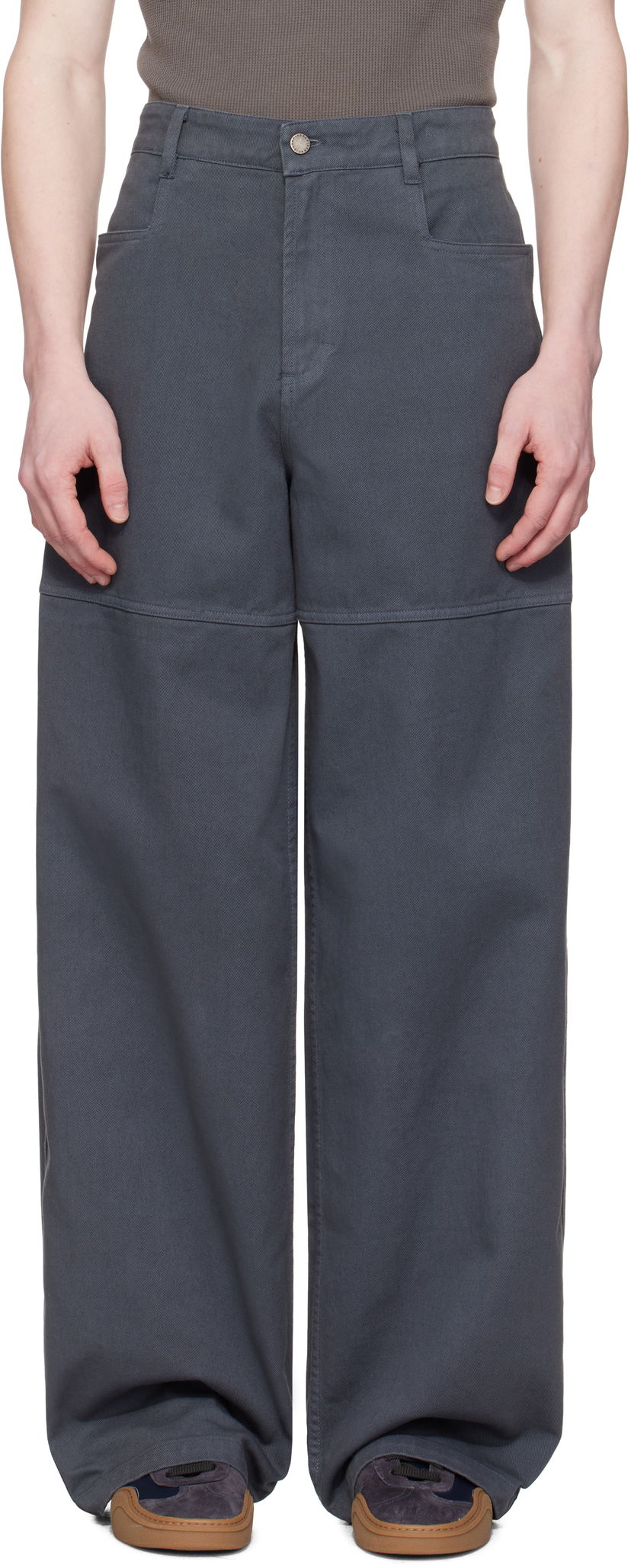 Hlače Serapis Serapis Wide Sailor Trousers Siva | SS25_WP_3