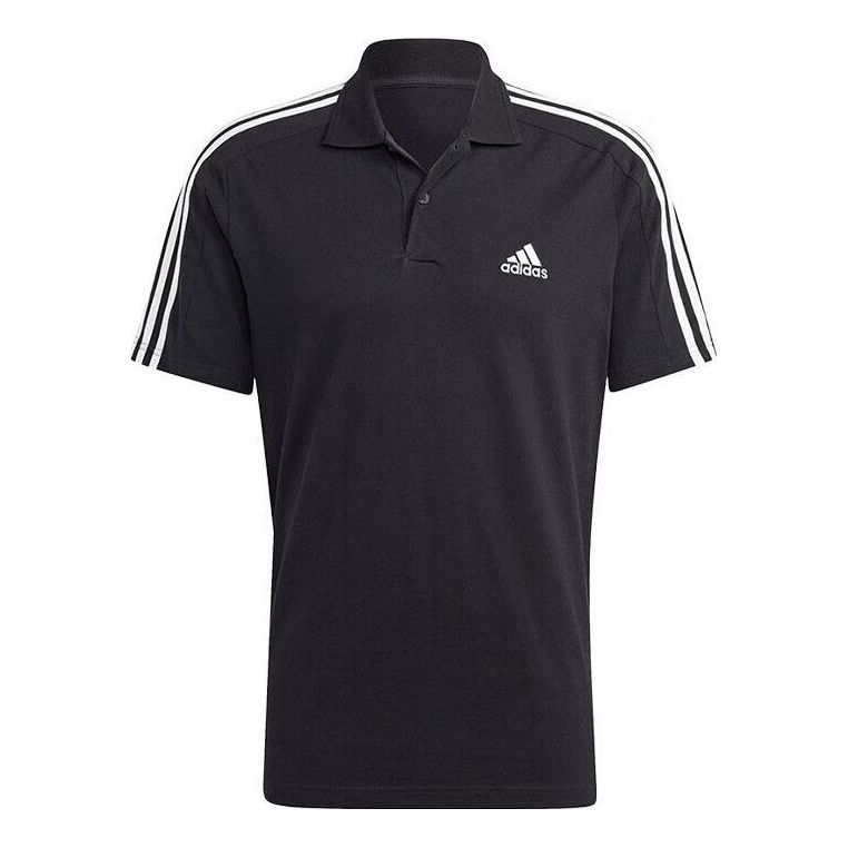 Polo majica adidas Originals Embroidered Logo 3-Stripes Polo Črna | IC9310