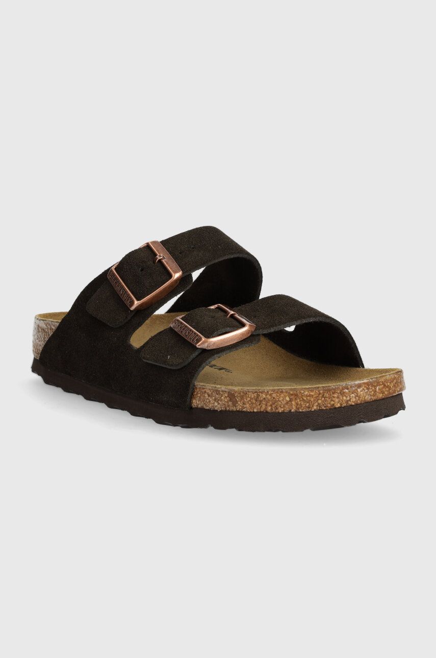 Superge in čevlji Birkenstock Birkenstock Arizona Suede Slides Rjava | 1027083, 1