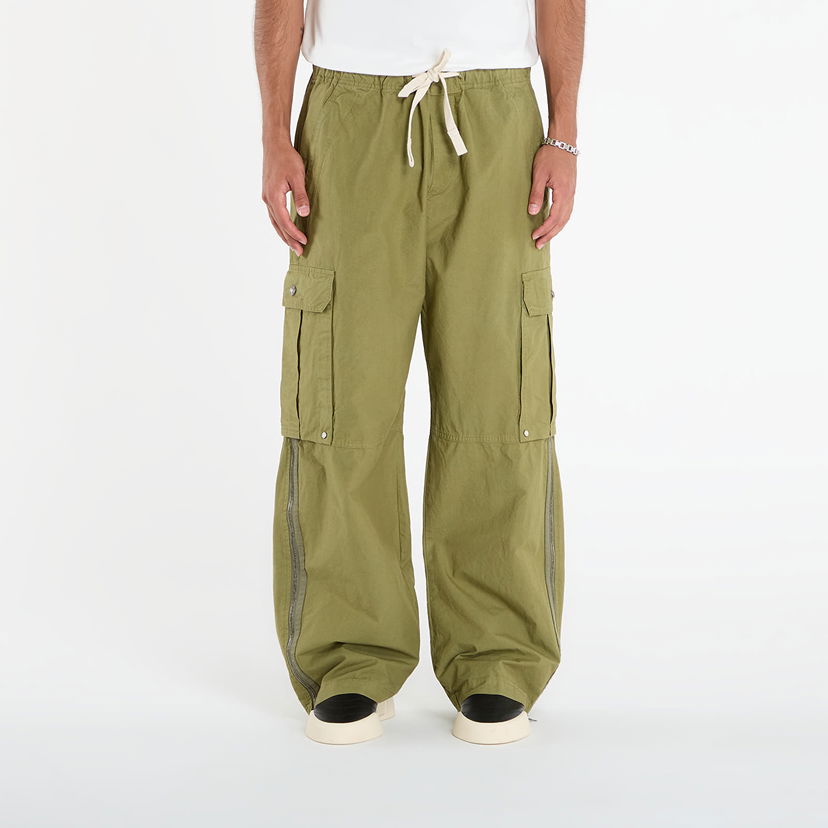 Cargo hlače Palm Angels Palm Angels Curved Logo Cargo Pants Zelena | PMCF037F25FAB0015852