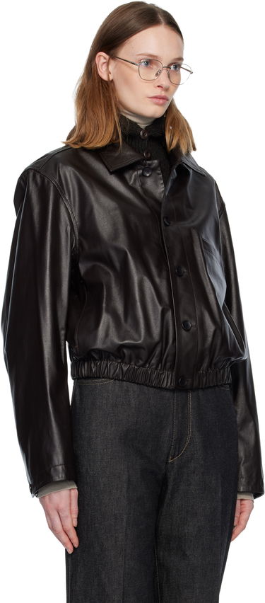 Jakna LEMAIRE Soft Leather Collared Blouson Jacket Rjava | OW1158 LL0146, 1