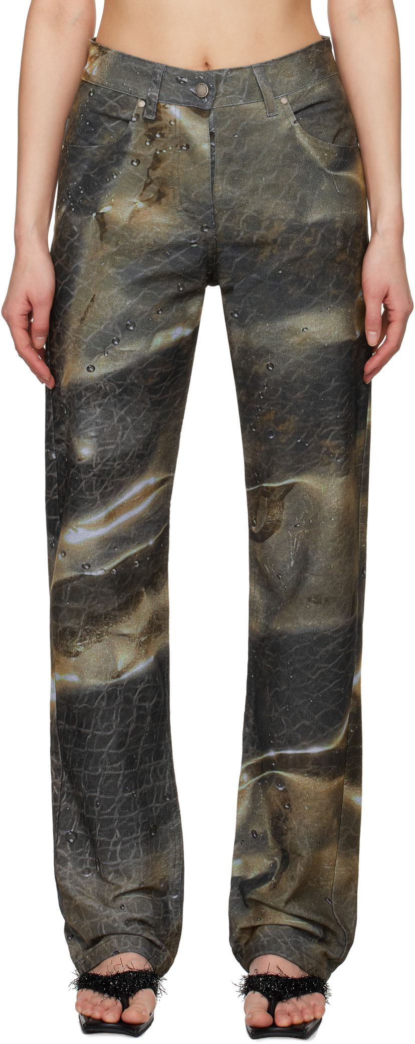 Kavbojke Serapis Serapis Golden Hour Fitted Jeans Rjava | SS25_DE_1F