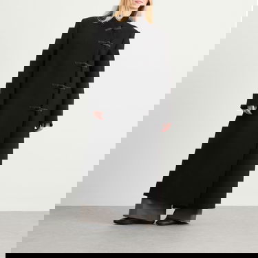 Plašči Róhe Mandarin Wool Coat Črna | 417-10-064, 2