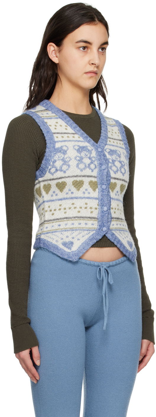 Telovnik GUIZIO Guizio Sweet Bear Knit Vest Modra | DGF22K313_BLU, 1