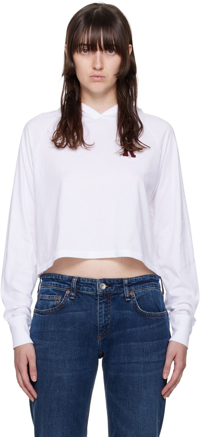 Pulover rag & bone Rag & Bone Cropped Hoodie Bela | WCC22FT011YT11, 0