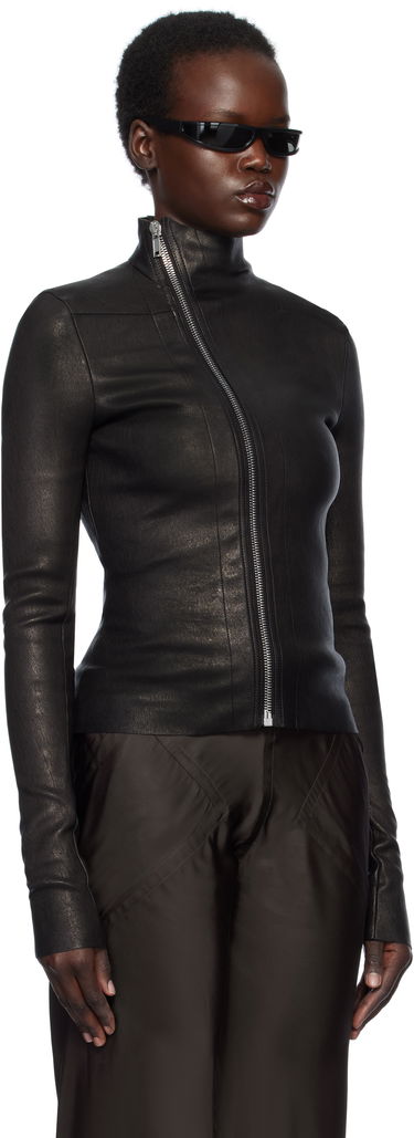 Pleteni pulover Rick Owens Rick Owens Hollywood Gary Leather Jacket Črna | RP01E7701 LSV, 1