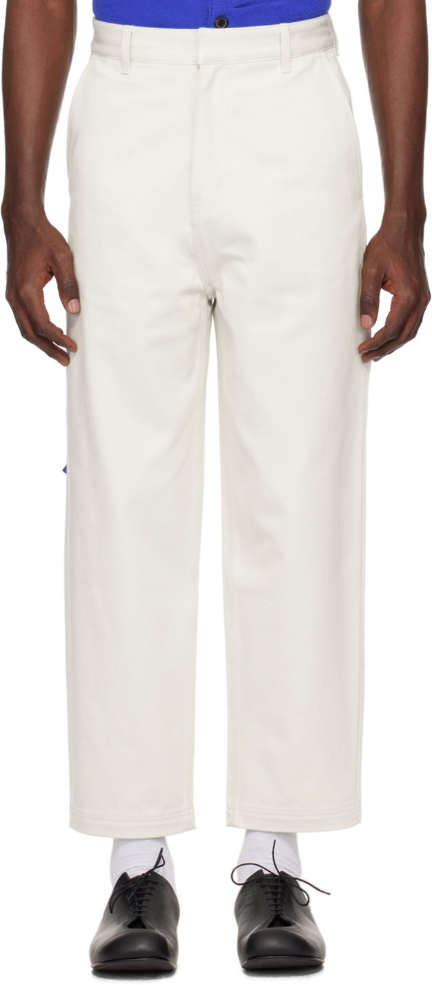 Hlače ADER ERROR Patch Trousers Bela | BMSGFYBT0101IV