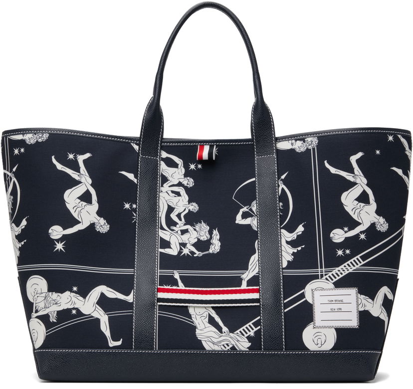 Tote bag Thom Browne Thom Browne Olympic Constellation Medium Tool Tote Mornarica | MAG389A-F0891