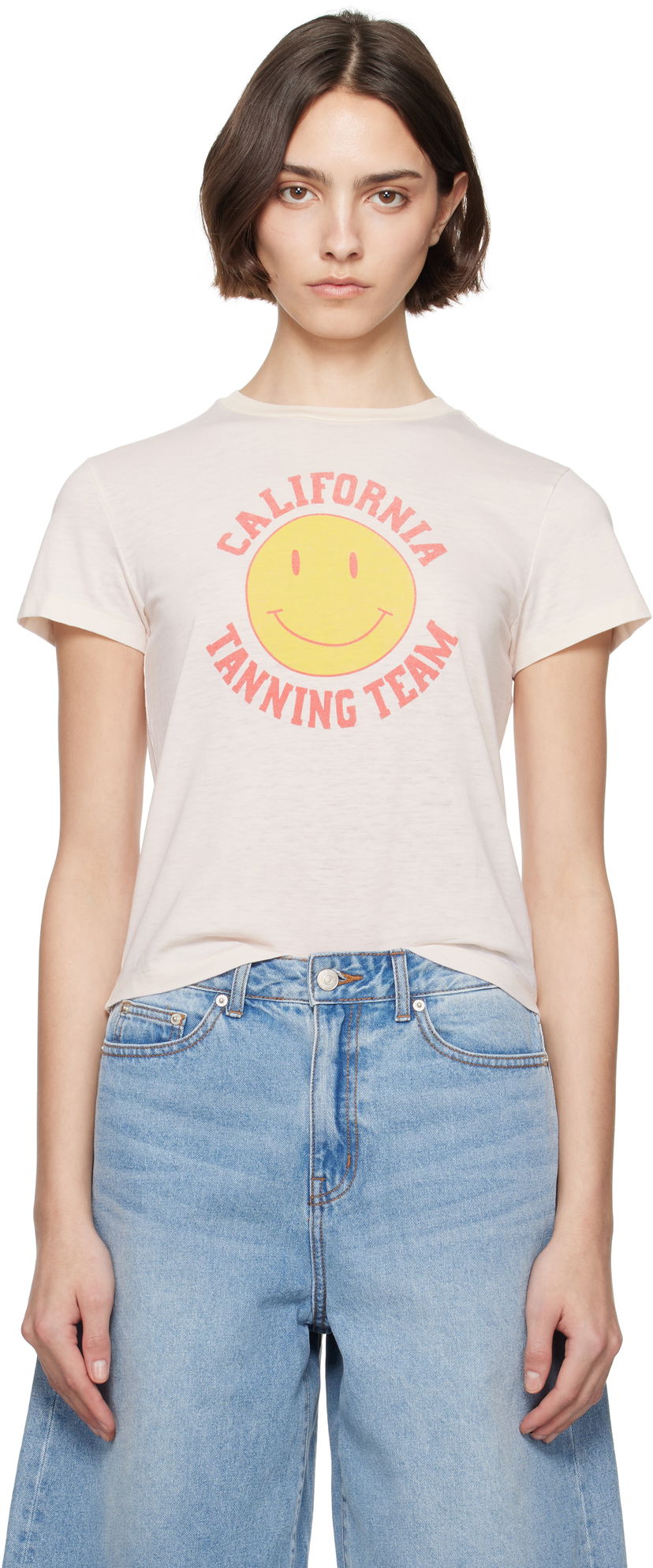 Majica RE/DONE Re/Done Classic 'Tanning' T-shirt Bež | 792-02WCGT321