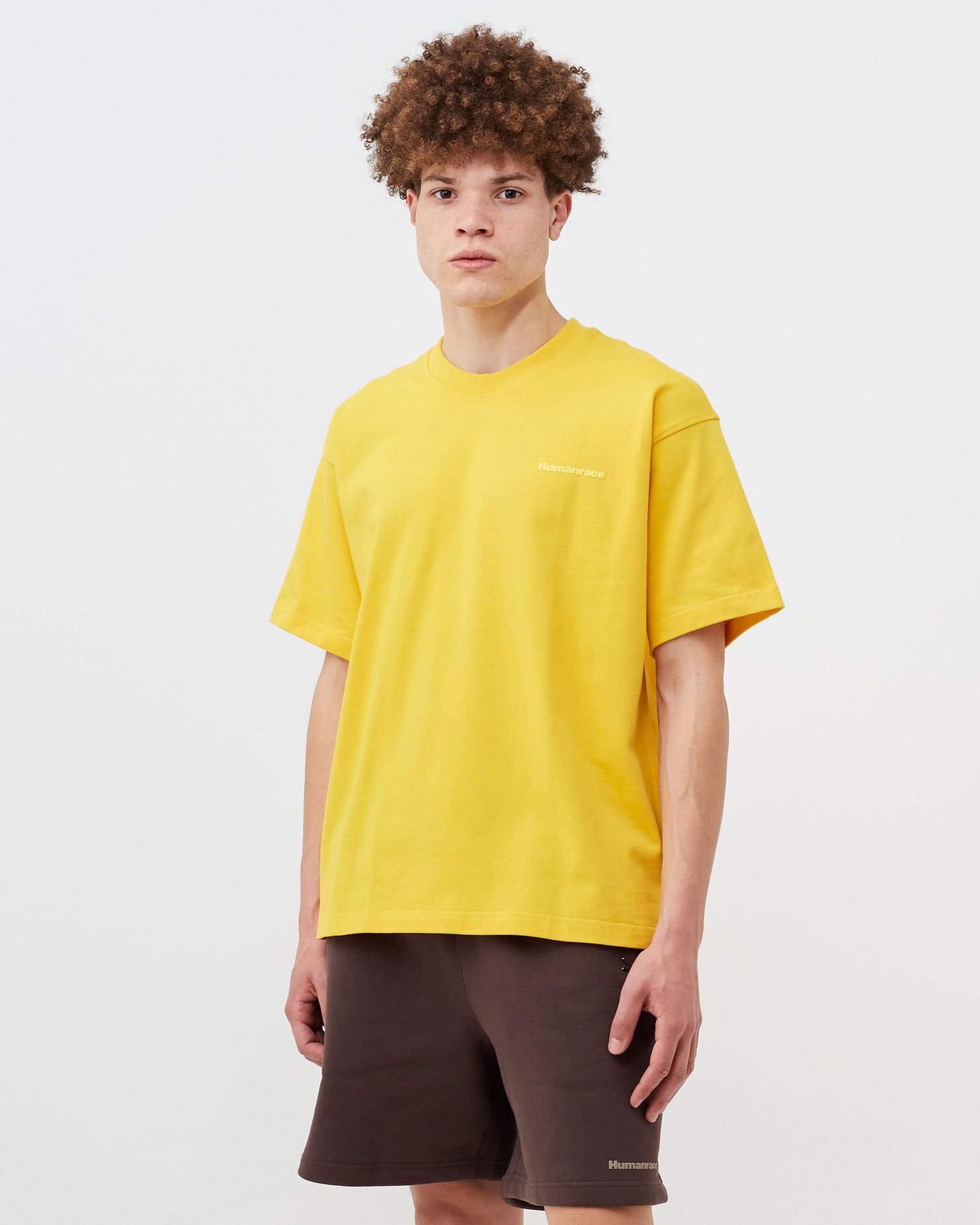 Majica adidas Originals x Pharrell Williams Basics Tee Rumena | 4065432184977, 1