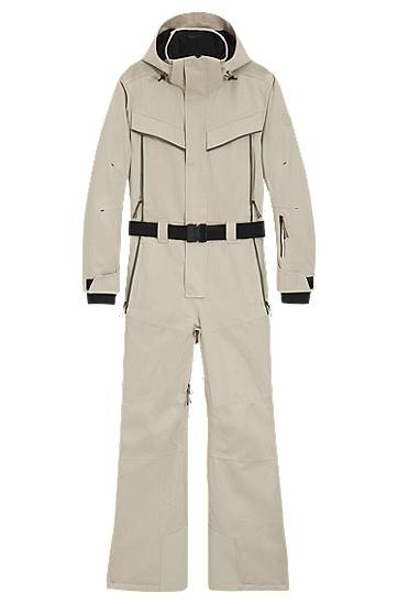 Kombinezon BOSS Ski suit in water-repellent herringbone fabric Bež | 50544363
