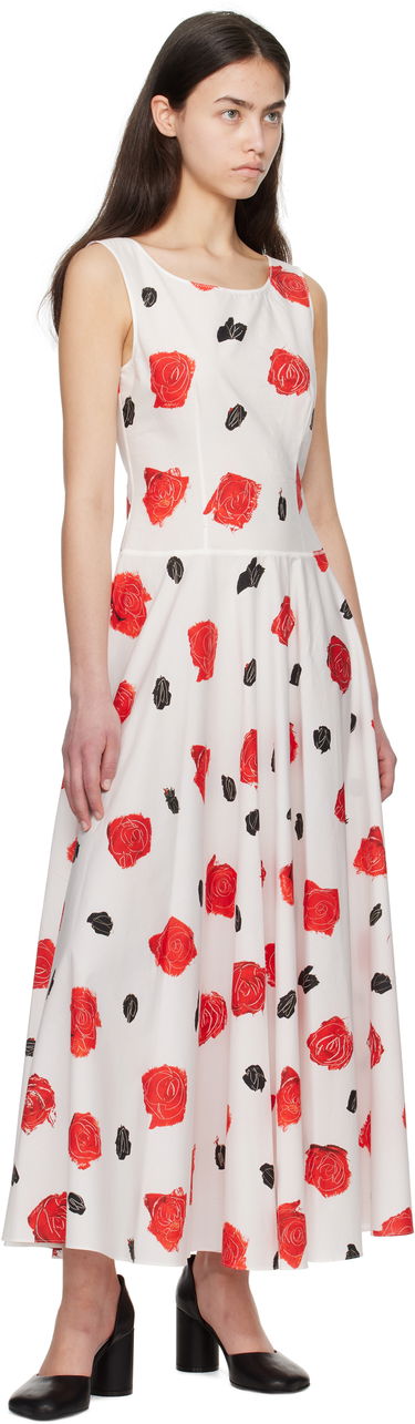 Obleke Marni Marni Iris Cotton Poplin Maxi Dress Bela | ABMA1446A0 UTC501, 3