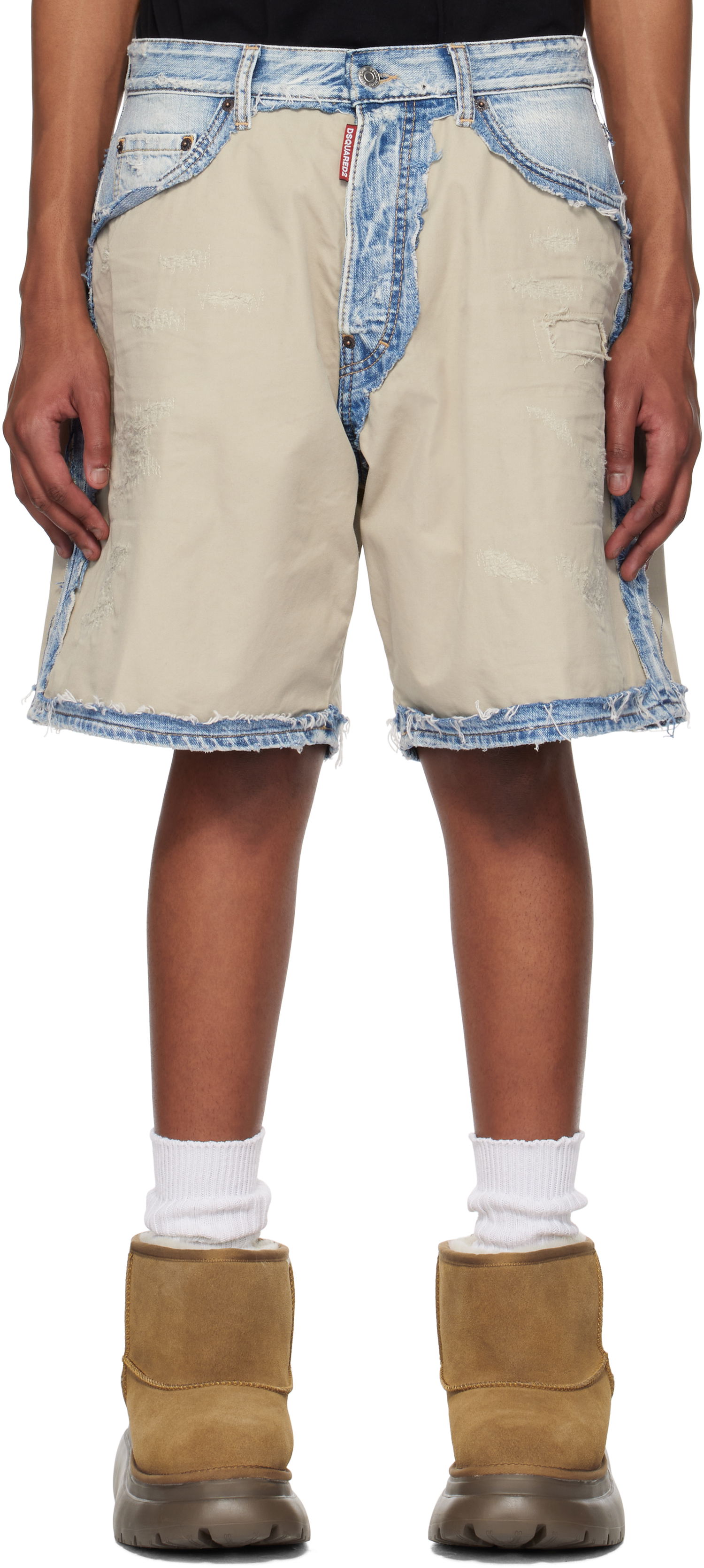 Kratke hlače DSQUARED2 Dsquared2 Super Ripped Mixed Boxer Denim Shorts Modra | S74MU0878_S30309, 0