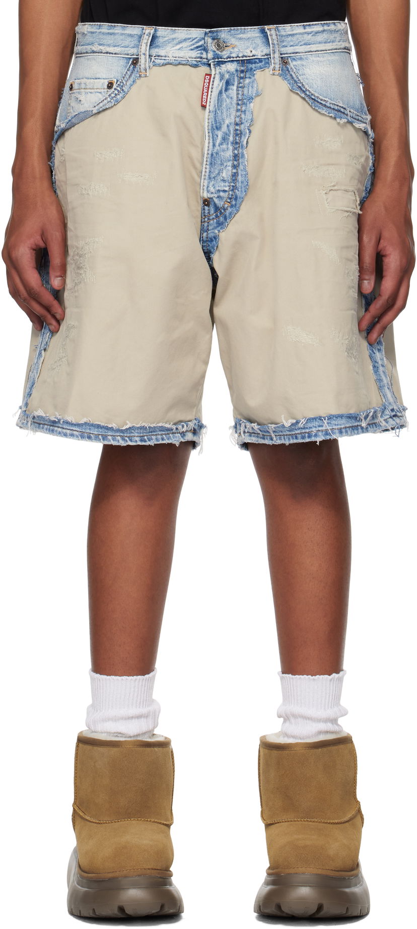Kratke hlače DSQUARED2 Dsquared2 Super Ripped Mixed Boxer Denim Shorts Modra | S74MU0878_S30309