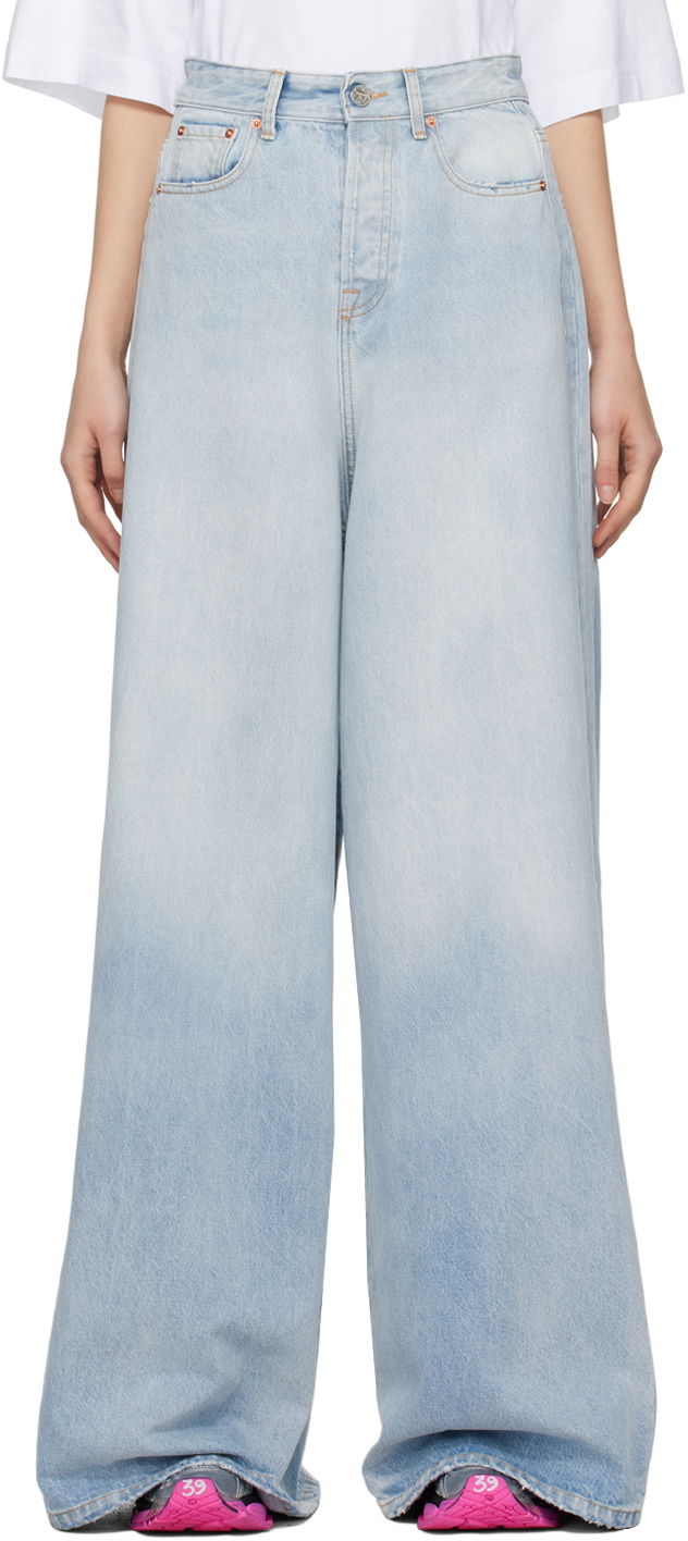 Kavbojke VETEMENTS Destroyed Jeans Modra | UE64PA130N