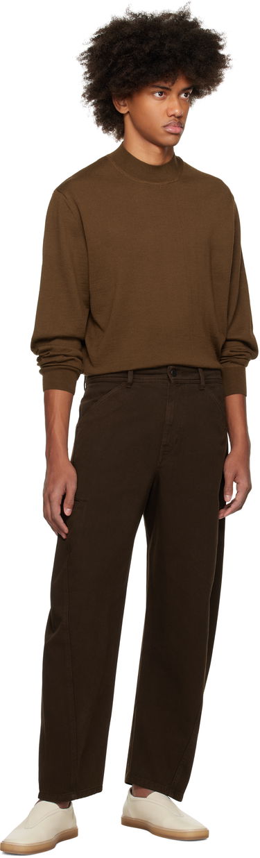 Pleteni pulover LEMAIRE Mock Neck Sweater Rjava | TO1321 LK087, 4