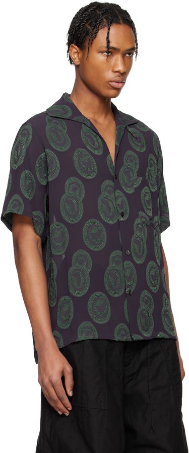 Srajce Needles NEEDLES Short Sleeve Italian Collar Shirt Lila | QV123, 1