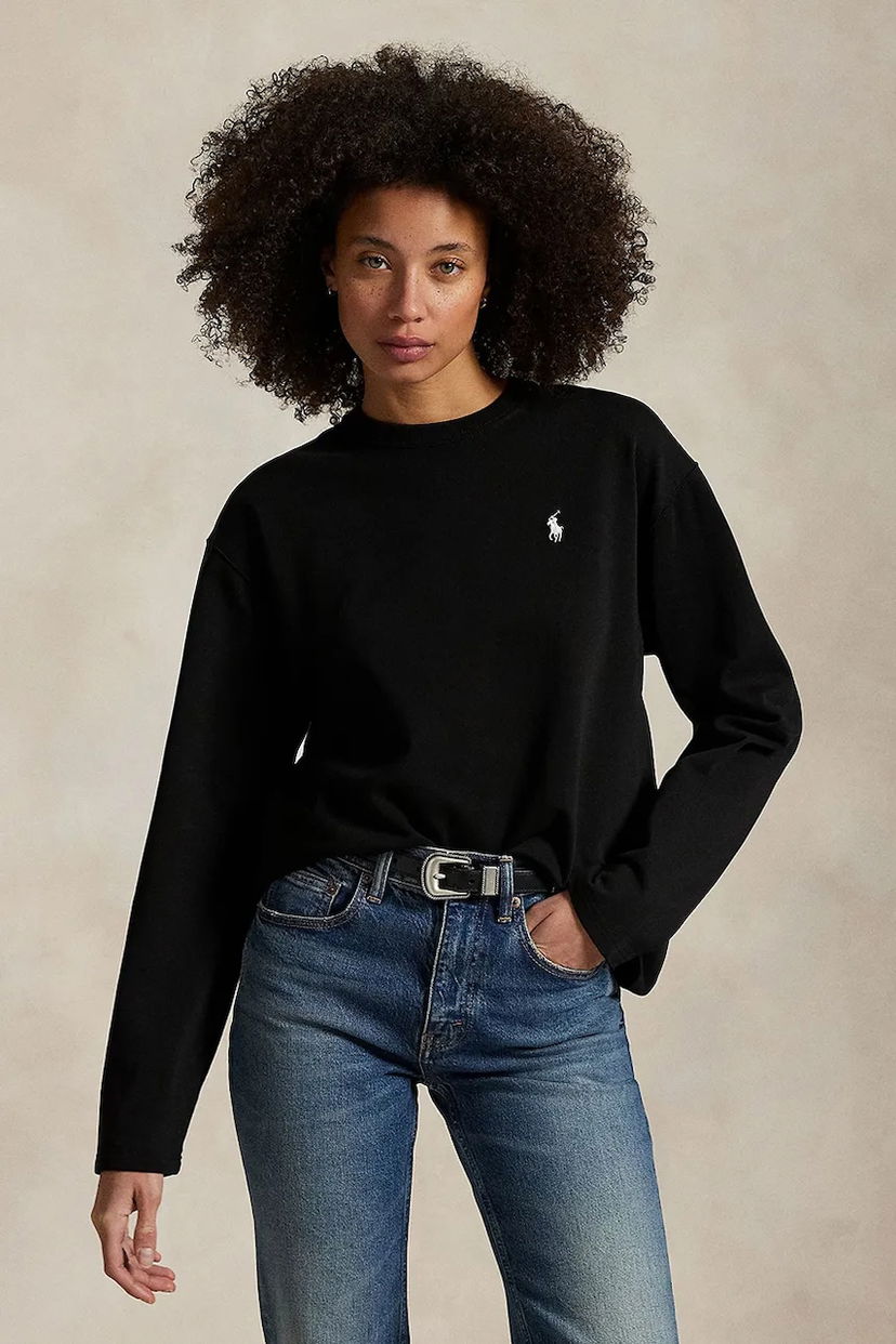 Majica Polo by Ralph Lauren Polo Ralph Lauren Long Sleeve T-Shirt Črna | 211967105