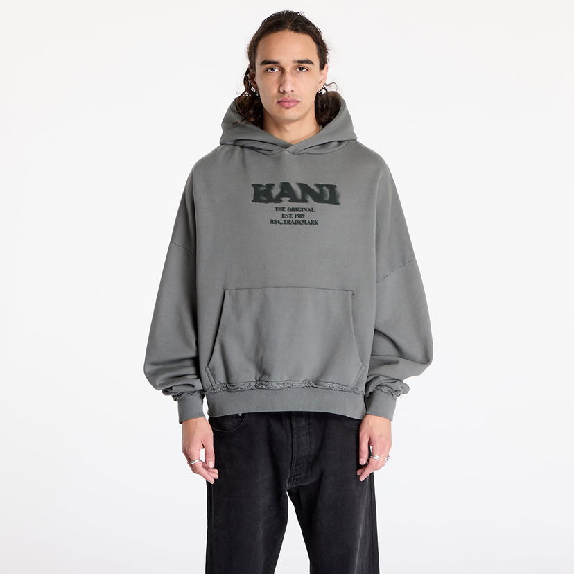 Pulover Karl Kani Sweatshirt Retro Sprayed OS Hoodie Anthracite S Siva | 60210110