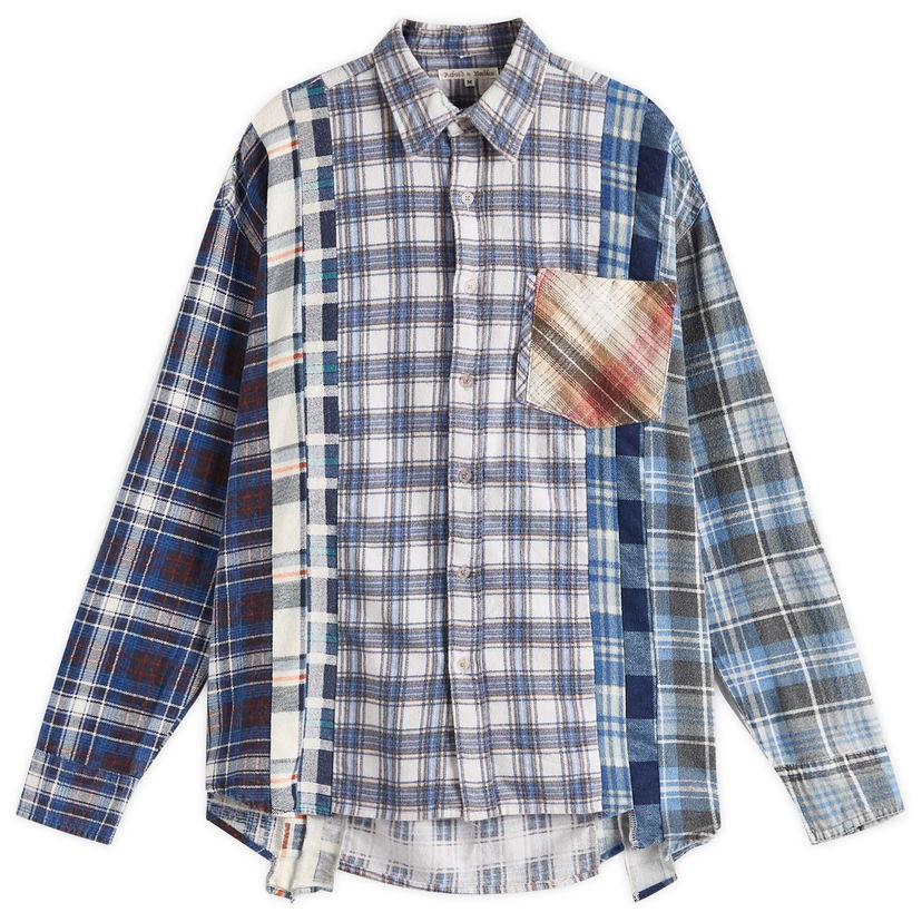 Srajce Needles Needles Rebuild 7 Cuts Flannel Shirt, Size Large Večbarvna | QV395