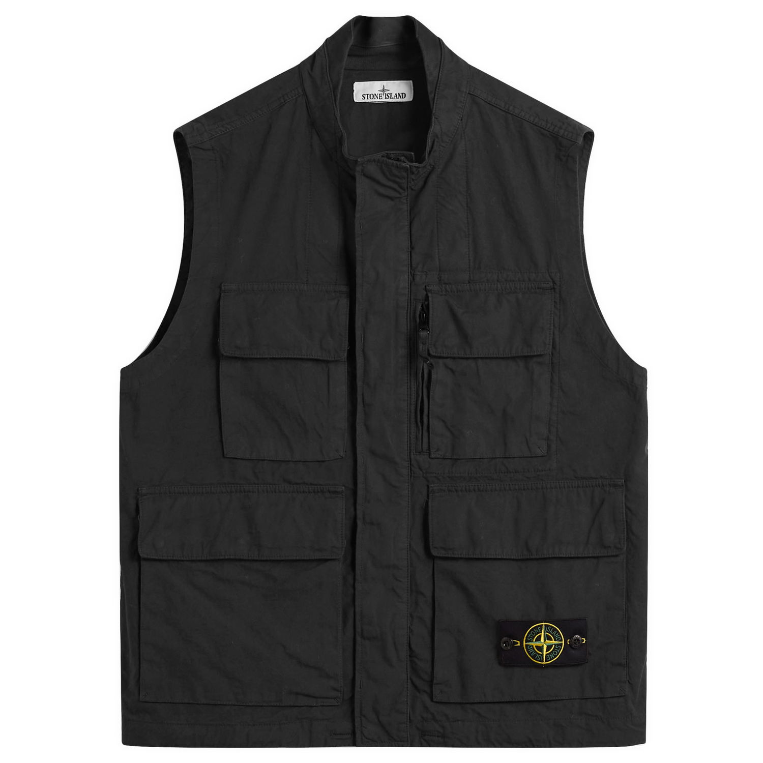 Telovnik Stone Island Stone Island Canvas Weave Cotton Vest, Size Large Črna | K2S15G100001-V0062, 1
