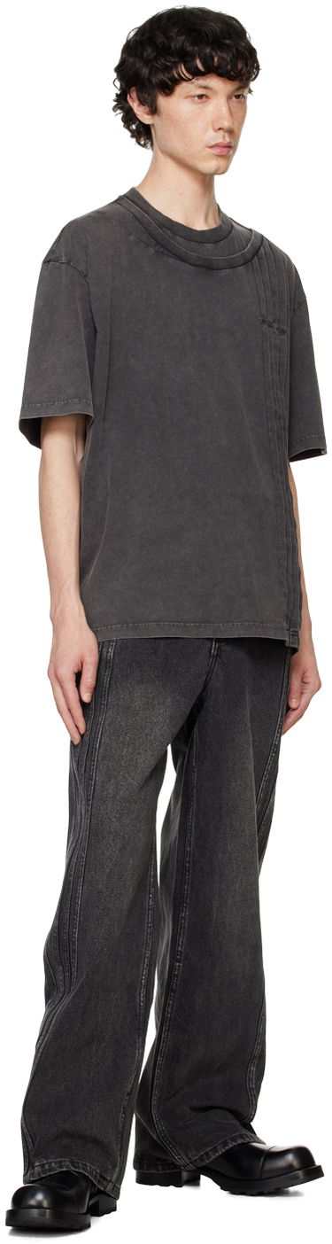 Kavbojke Feng Chen Wang Feng Chen Wang Double Waist Seaming Jeans Črna | FUF18TR10B, 3