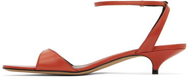 Obleke The Row The Row Vika Ankle Strap Kitten Heel Sandals Rdeča | F1583-SL1, 2