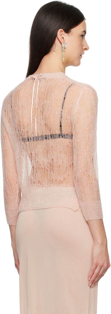 Pleteni pulover Simone Rocha Simone Rocha Cropped Open Knit Cardigan Roza | AMK20R 0643, 2