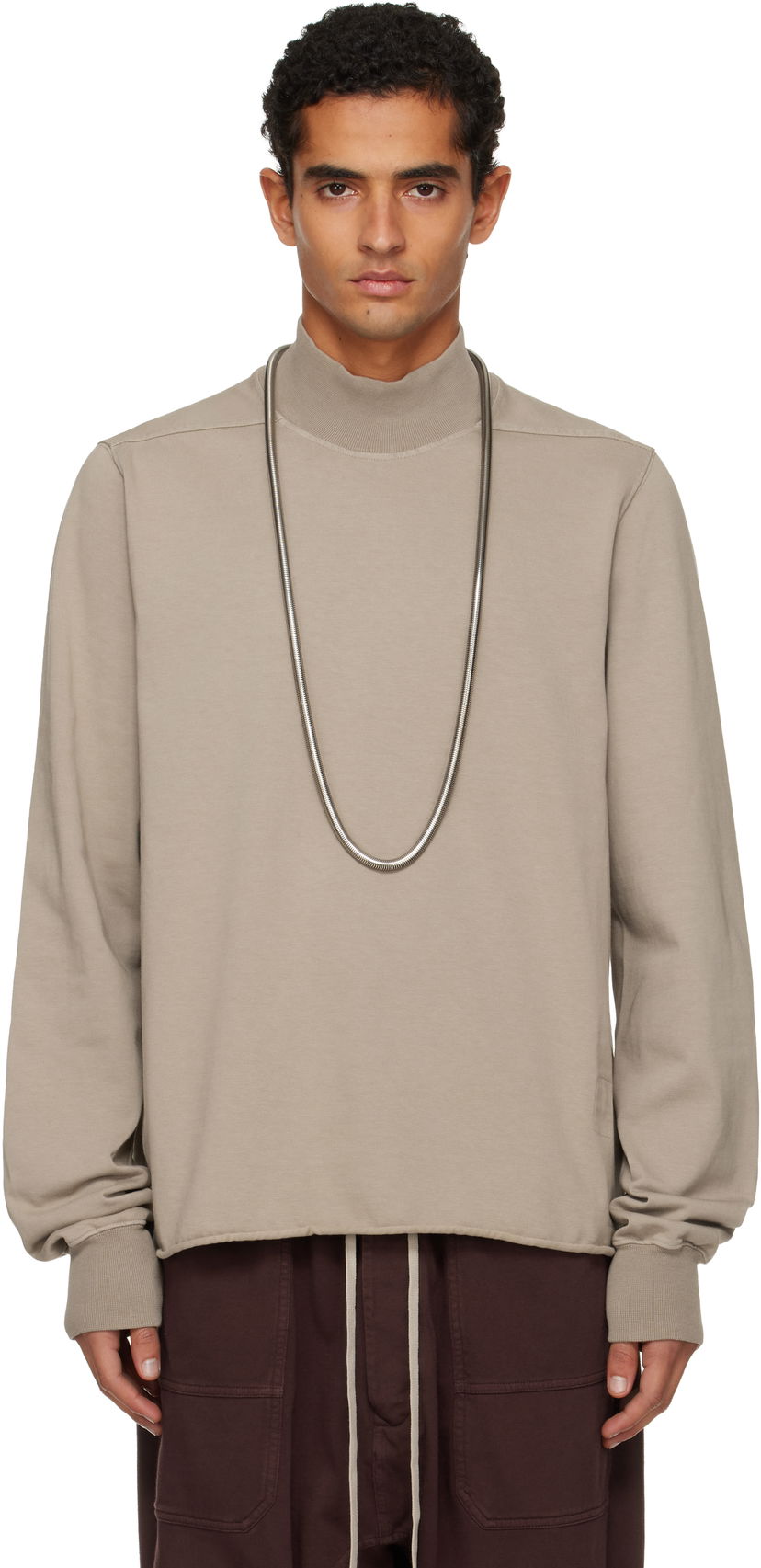 Pleteni pulover Rick Owens Rick Owens DRKSHDW Concordians Headon DBL Turtleneck Bež | DU02E7263 RIG