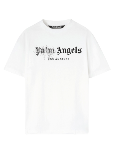 Majica Palm Angels Rhinestone Sprayed Classic Tee Bela | PMAA001F22JER0120110