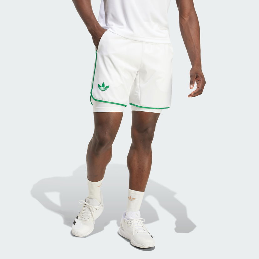 Kratke hlače adidas Performance Tennis Layered Shorts Climacool Bela | JN0786