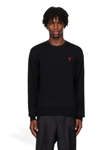 Pleteni pulover AMI Sweater Črna | BFHKS111.KN0025