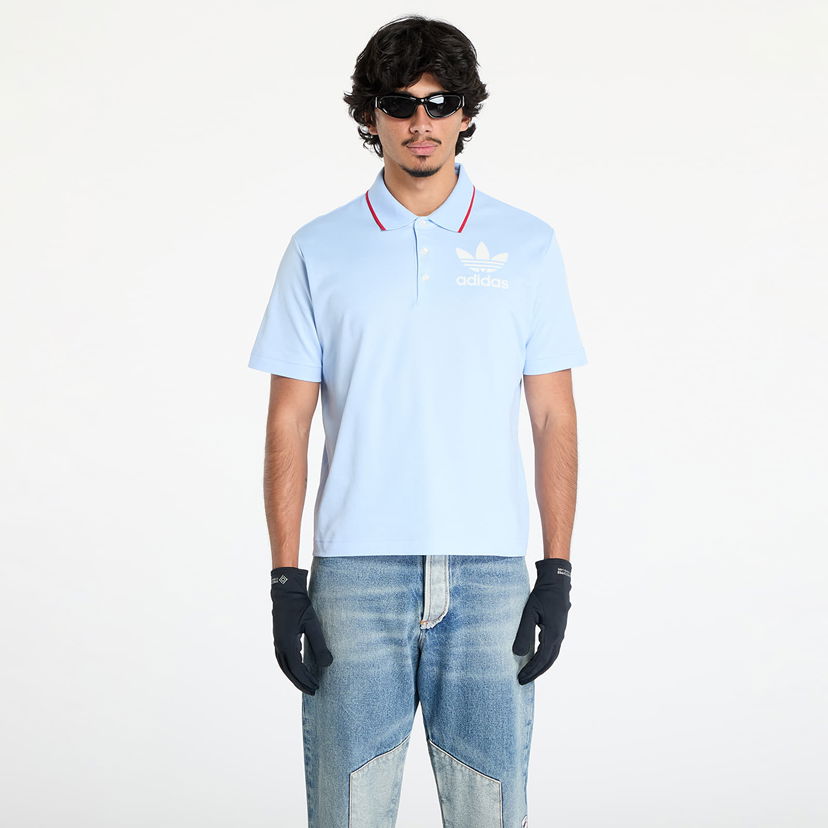 Polo majica adidas Originals Wales Bonner x Short Sleeve Polo Shirt Modra | JJ2943