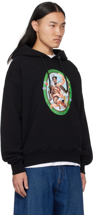 Pulover Off-White Fresco Print Hoodie Črna | OMBB085S25FLE0031001, 1