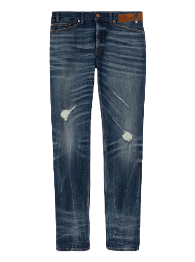 Kavbojke Palm Angels Slim 5 Pockets Denim Jeans Mornarica | PMYA027S22DEN0014560