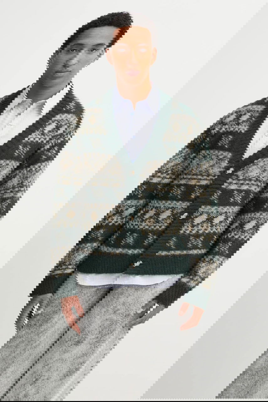 Pleteni pulover DAILY PAPER Wool Blend Pattern Check Cardigan Večbarvna | 2521126, 0