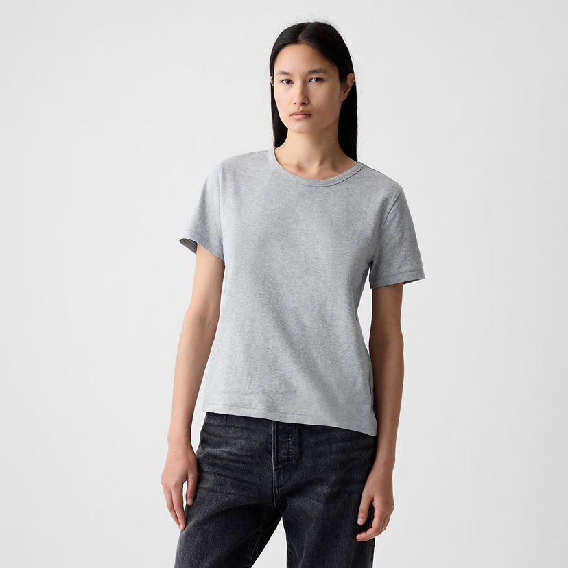 Majica GAP Basic Tee Heather Grey Siva | 795346-05