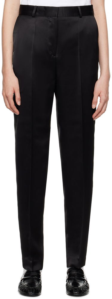 Hlače TOTEME Low-Waist Satin Trousers Črna | 244-WRB0228-FB0208, 0
