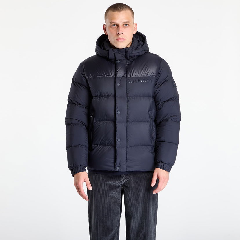 Puhovka Tommy Hilfiger Jacket Mix Down Hooded Puffer Desert Sky Mornarica | MW0MW40613-DW5