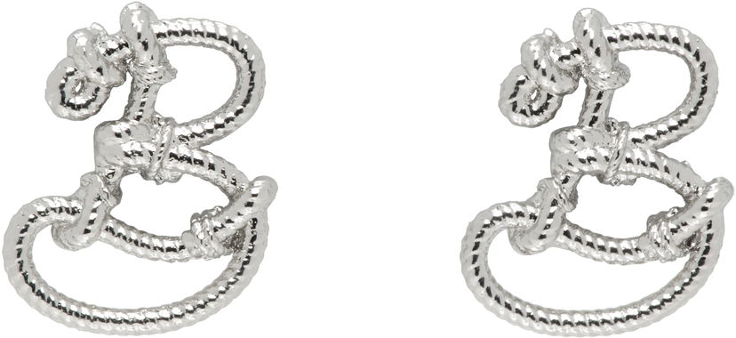 Uhani Burberry Burberry Small Nautical Knot Stud Earrings Kovinski | 8107013