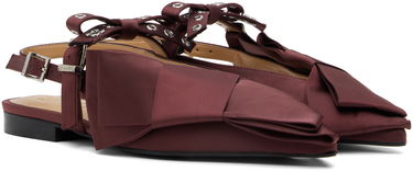 Modni dodatki GANNI GANNI Big Bow Slingback Flats Bordo | S2860, 3