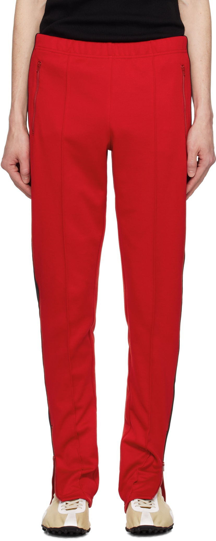 Trenirka Maison Margiela Maison Margiela Striped Sweatpants Rdeča | S50KA0675 S22460
