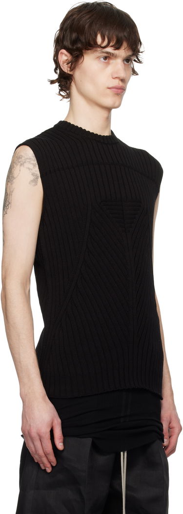Pleteni pulover Rick Owens Rick Owens Hollywood Knit Vest Črna | RU01E5662 KEC, 1