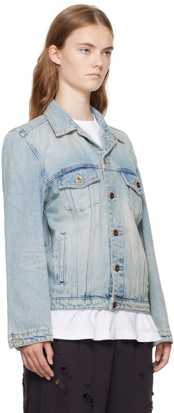 Jakna We11done Washed Denim Jacket Modra | WD-DJ2-24-348-W-SK, 1