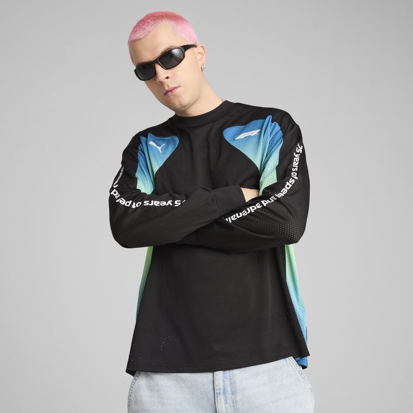 Dres Puma F1® Long Sleeve Mesh T-Shirt Črna | 631642_01