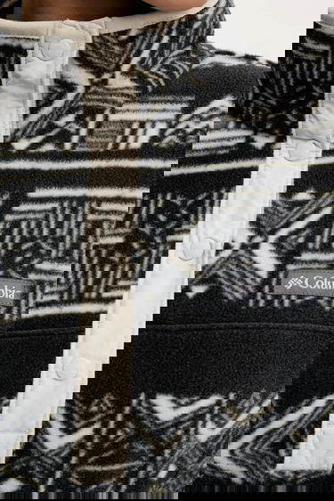 Pleteni pulover Columbia Benton Springs Printed 1/2 Snap Fleece Pullover - L Črna | 2085611012, 4