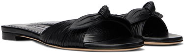 Modni dodatki Manolo Blahnik Manolo Blahnik Lollo Knotted Leather Slides Črna | 224-1605, 3