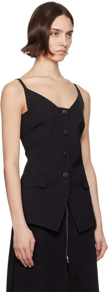 Telovnik Nanushka Nanushka Cinda Sleeveless Button-Up Top Črna | NW25SSTP25299, 1